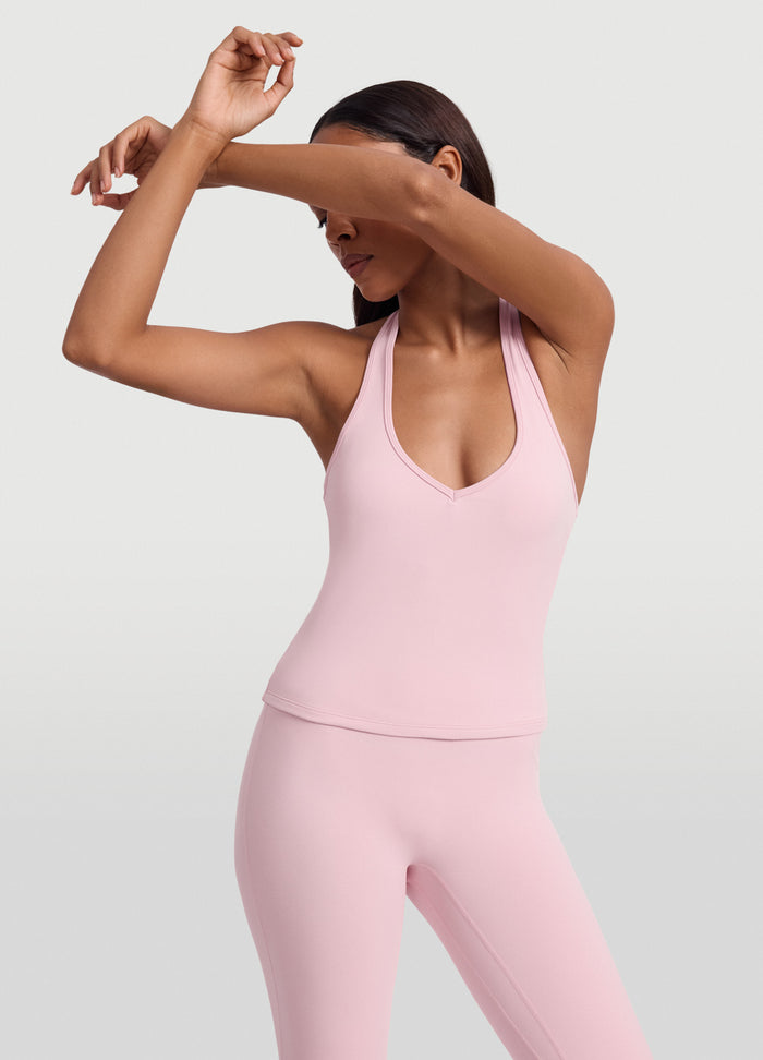 Open Back Halter Tank Top