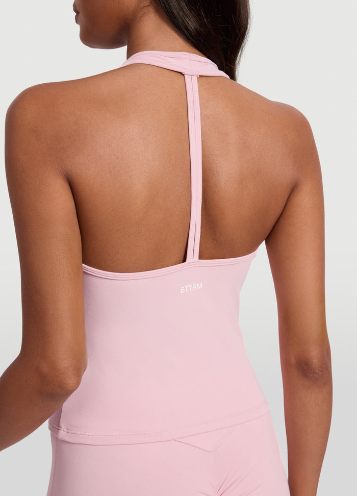 Open Back Halter Tank Top