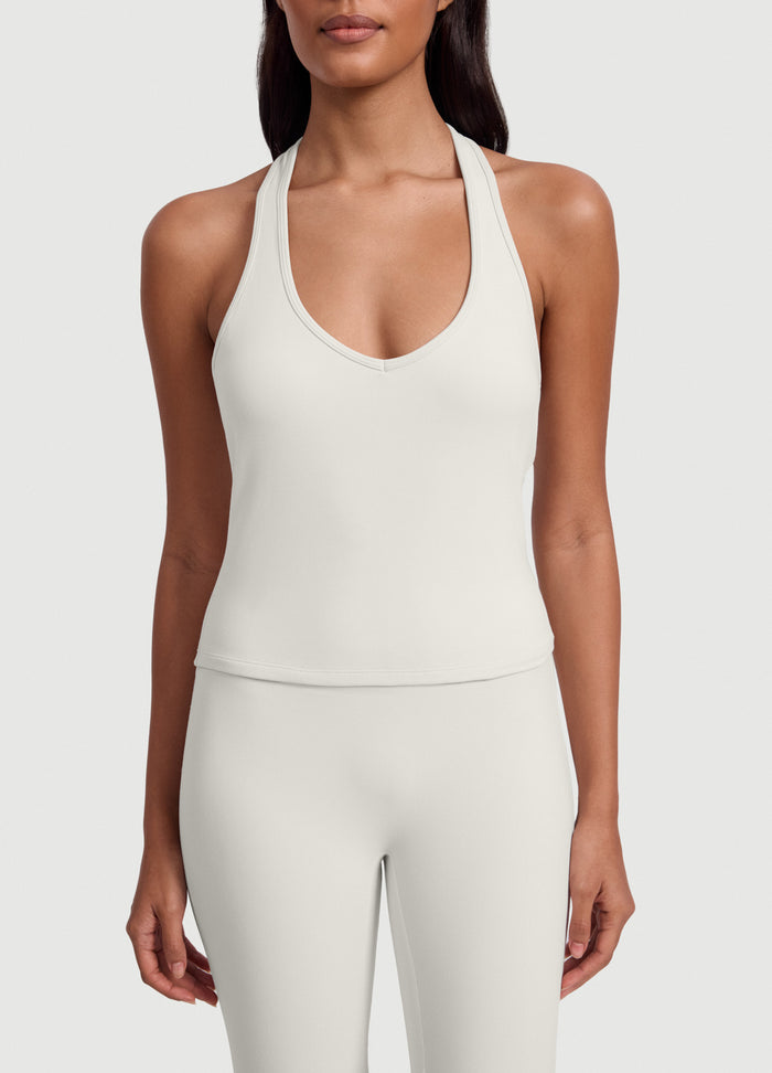 Open Back Halter Tank Top