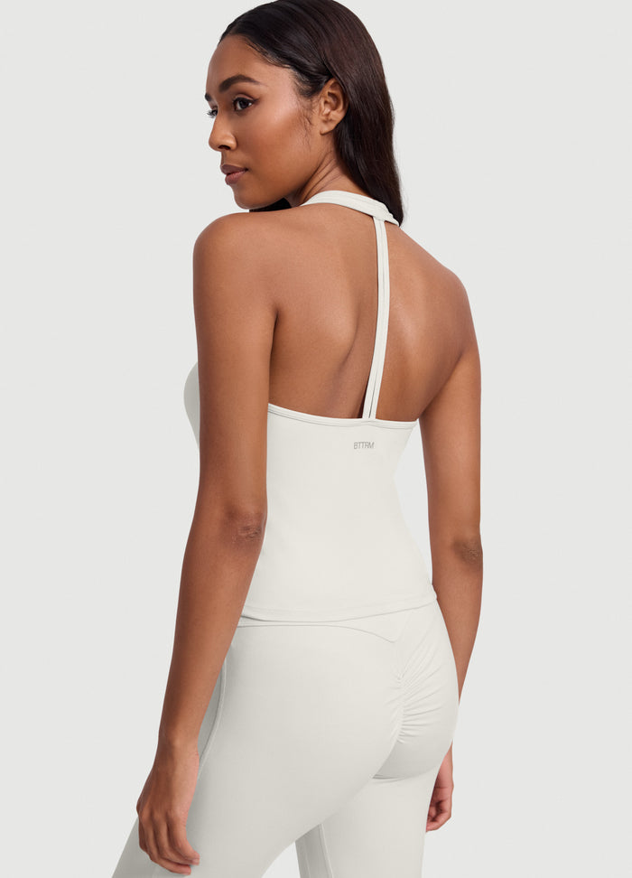 Open Back Halter Tank Top