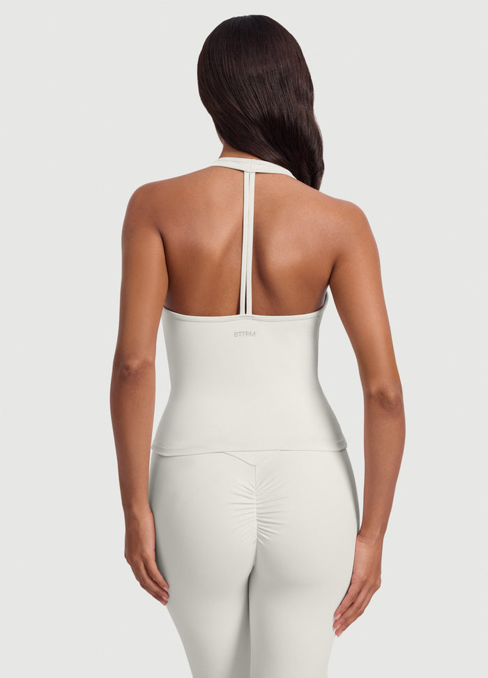 Open Back Halter Tank Top