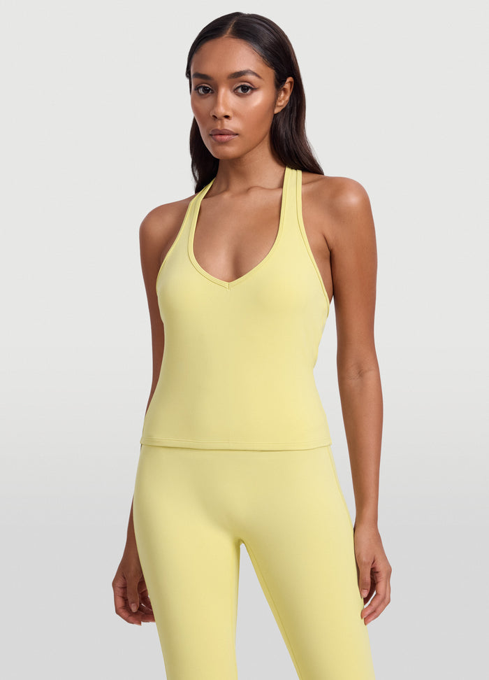 Open Back Halter Tank Top