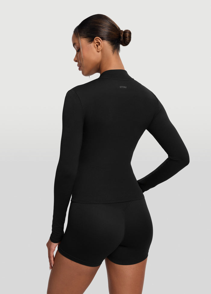 Sleek Zip-Up Long Sleeve Jacket