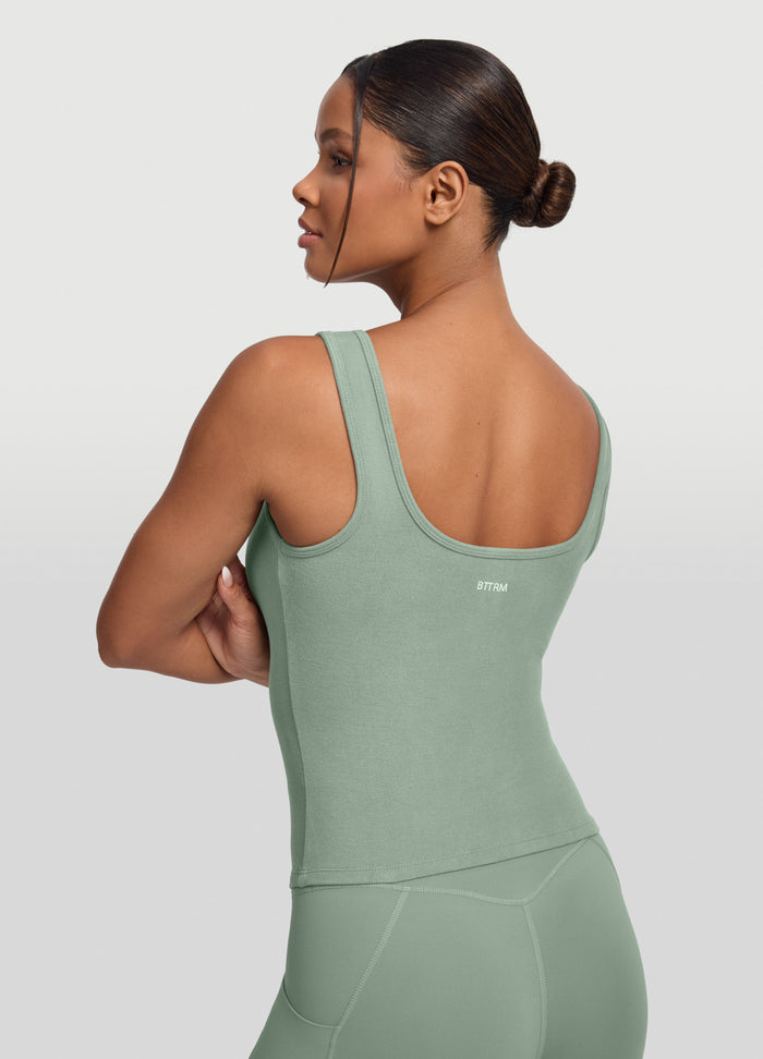 Button Front Tank Top