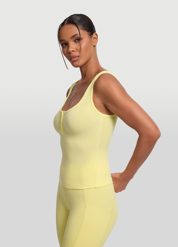 Button Front Tank Top