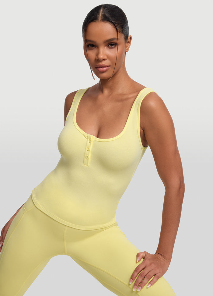 Button Front Tank Top