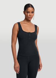Button Front Tank Top