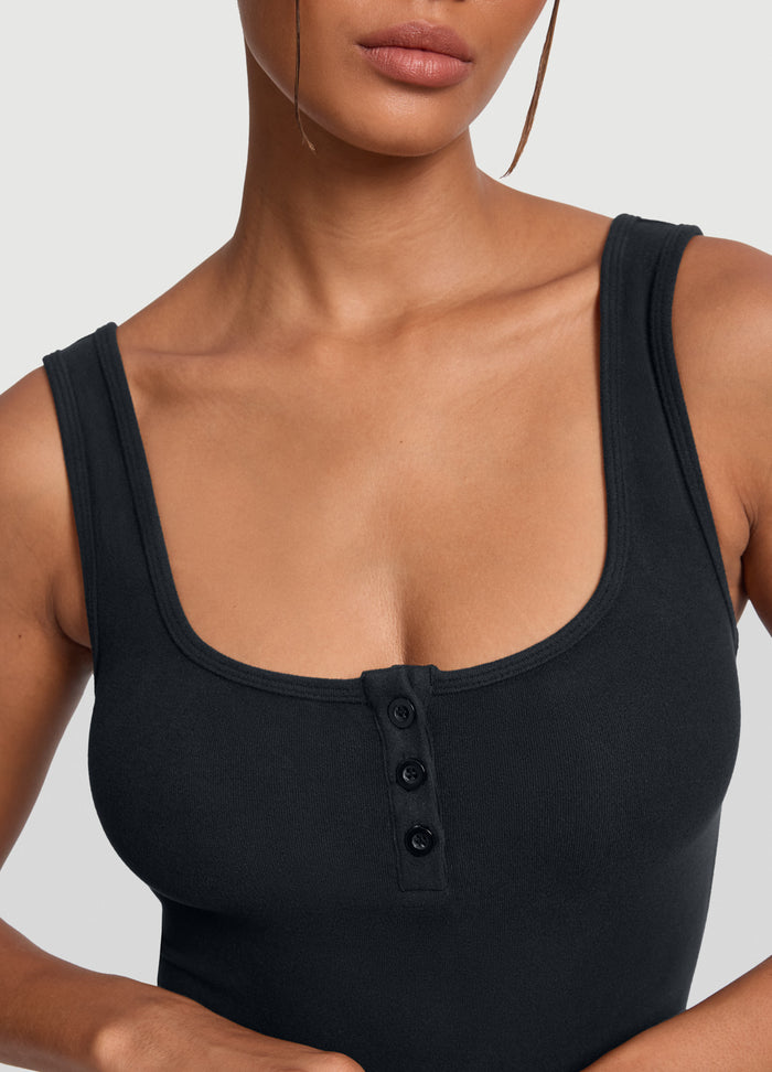 Button Front Tank Top