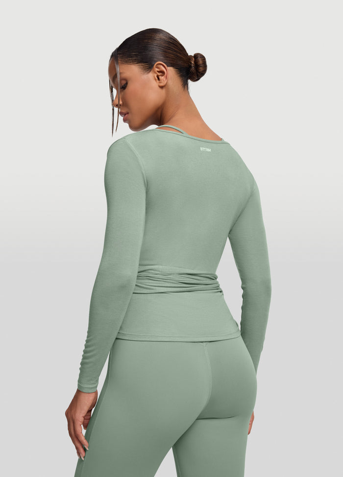 Seamless Pilates Wrap Top