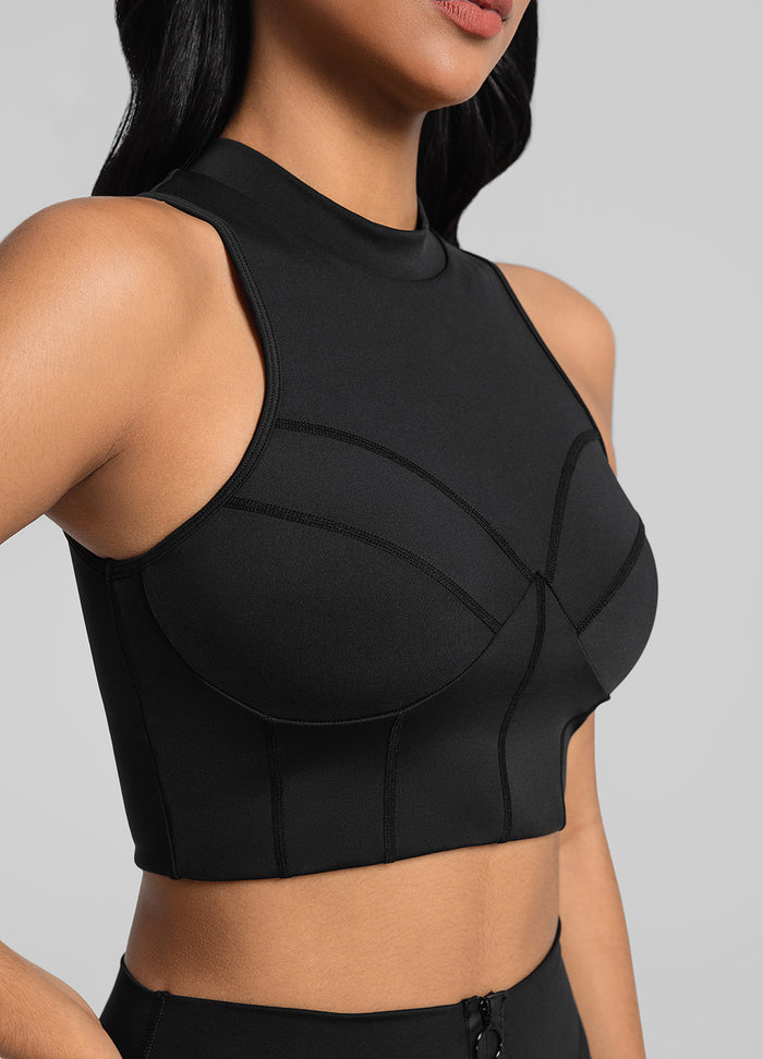 High-Neck Crop Top