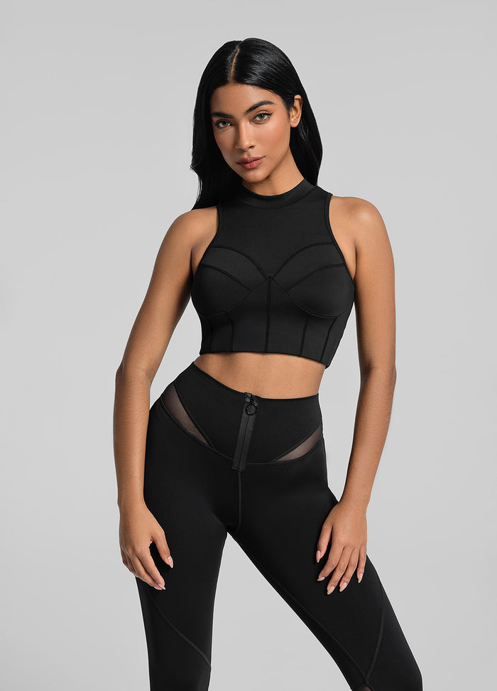 High-Neck Crop Top