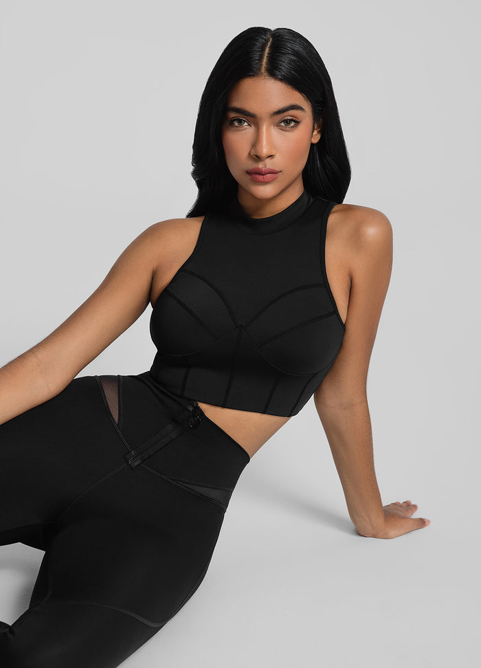 High-Neck Crop Top