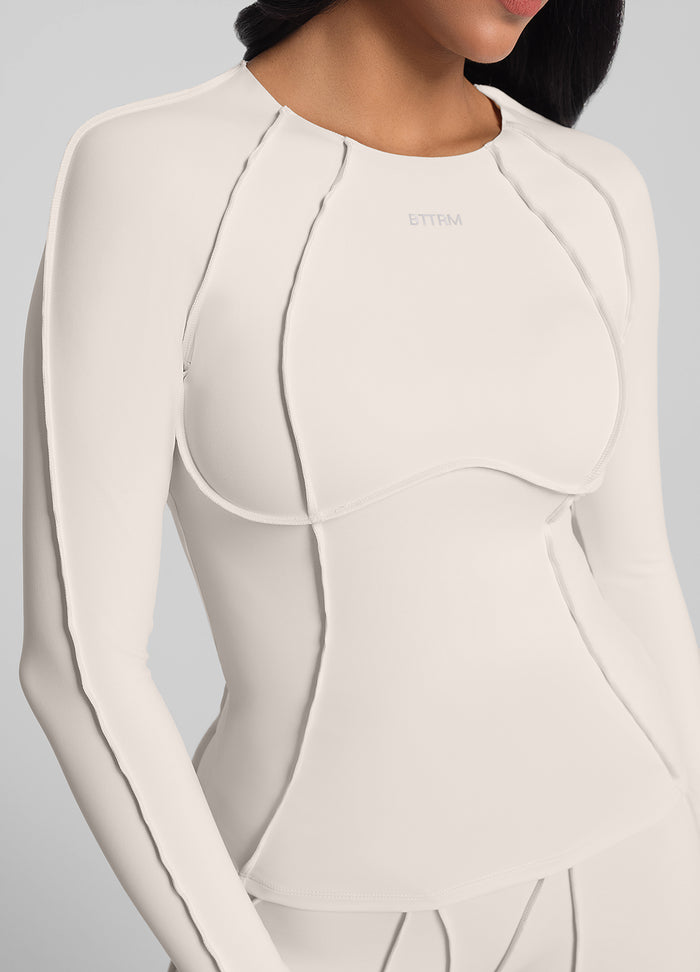 Contour Stitch Long Sleeve Top