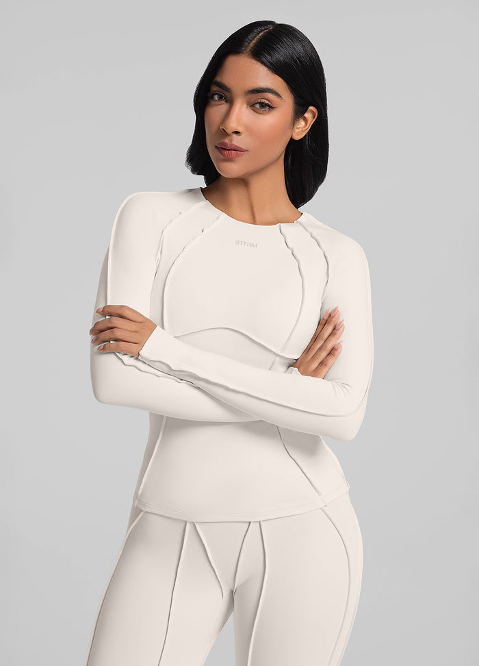 Contour Stitch Long Sleeve Top