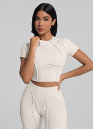 Contour Stitch Crop Top