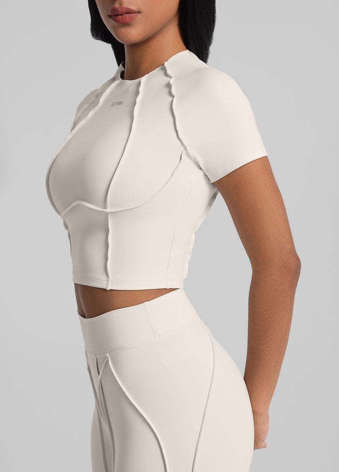 Contour Stitch Crop Top