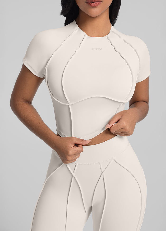Contour Stitch Crop Top