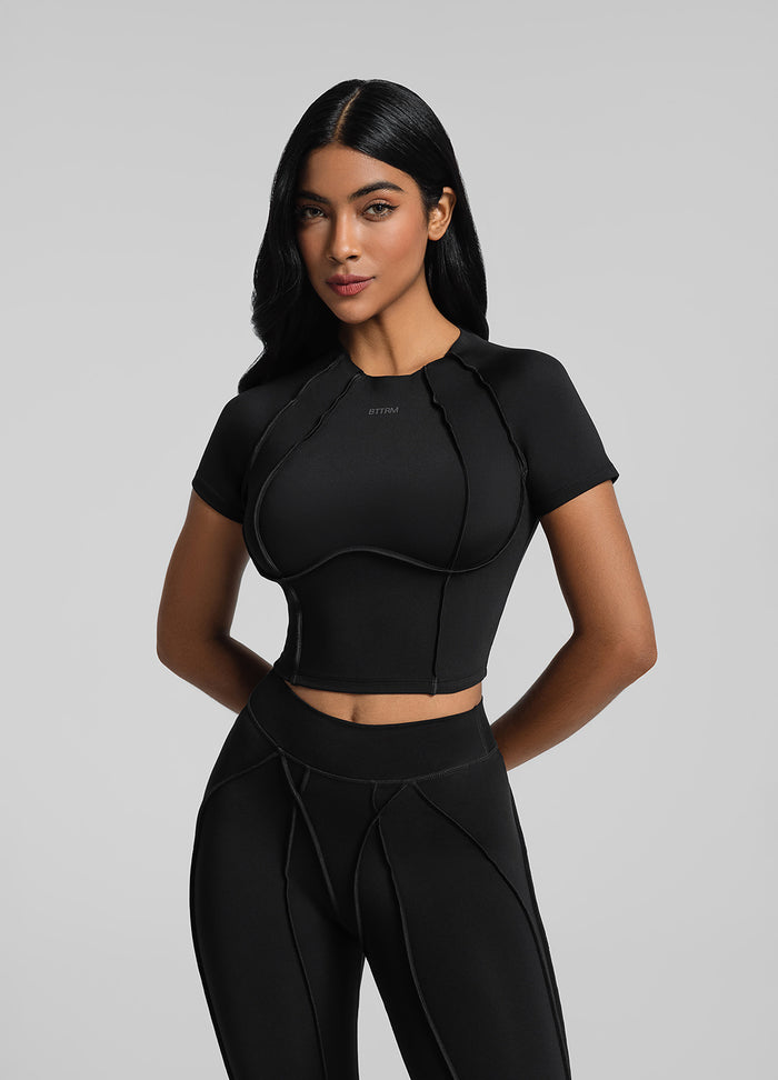 Contour Stitch Crop Top