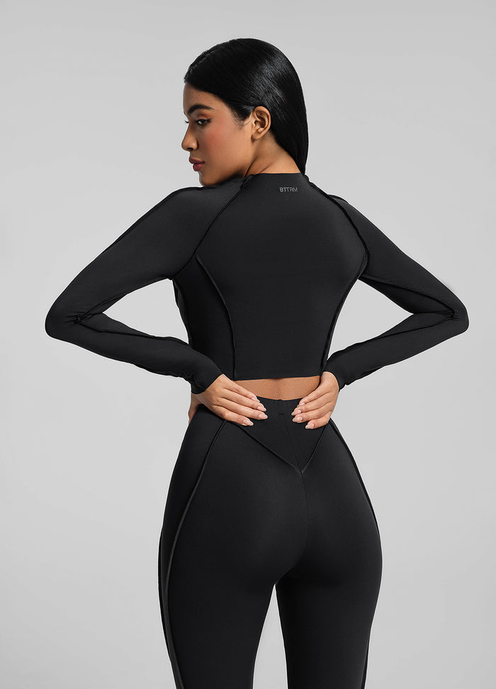 Contour Stitch Long Sleeve Crop