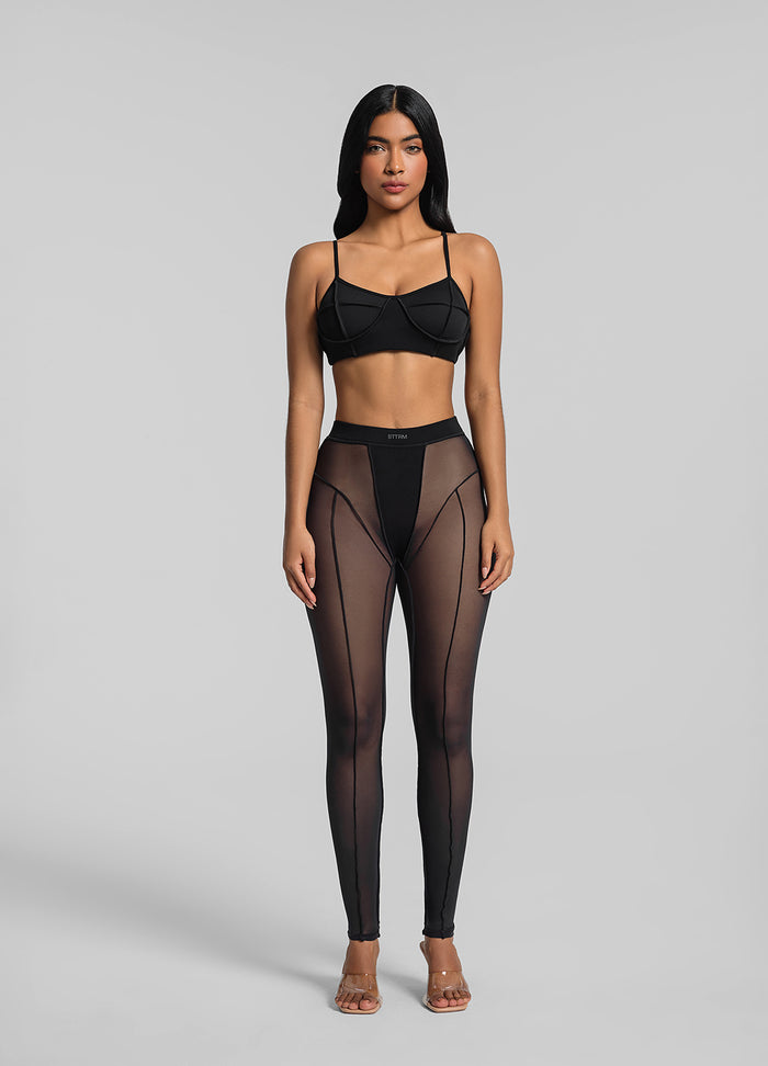 Semi-Sheer High-Rise Leggings