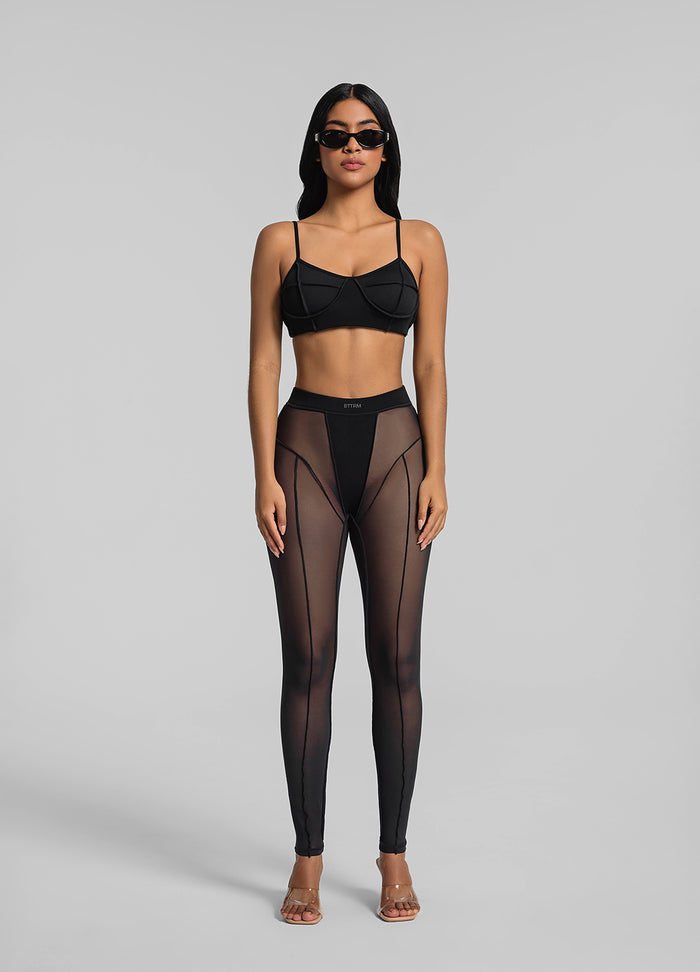 Semi-Sheer High-Rise Leggings