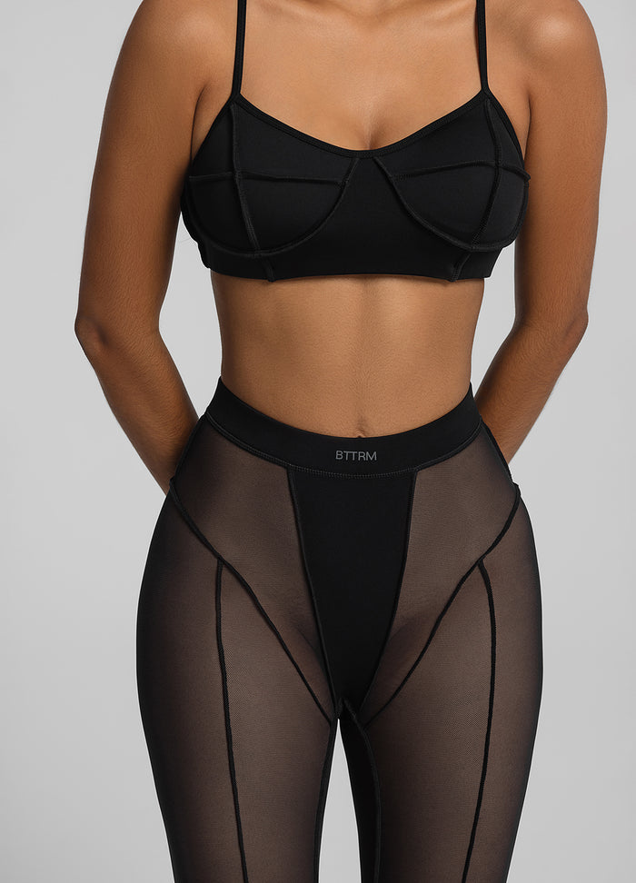 Semi-Sheer High-Rise Leggings