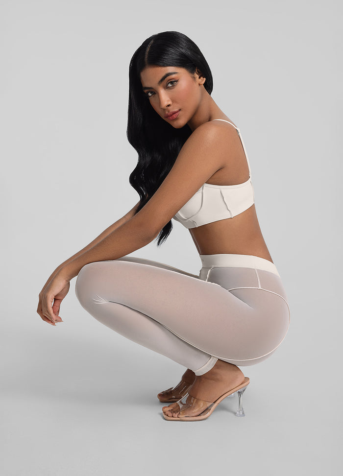 Semi-Sheer High-Rise Leggings