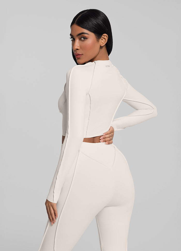 Contour Stitch Long Sleeve Crop
