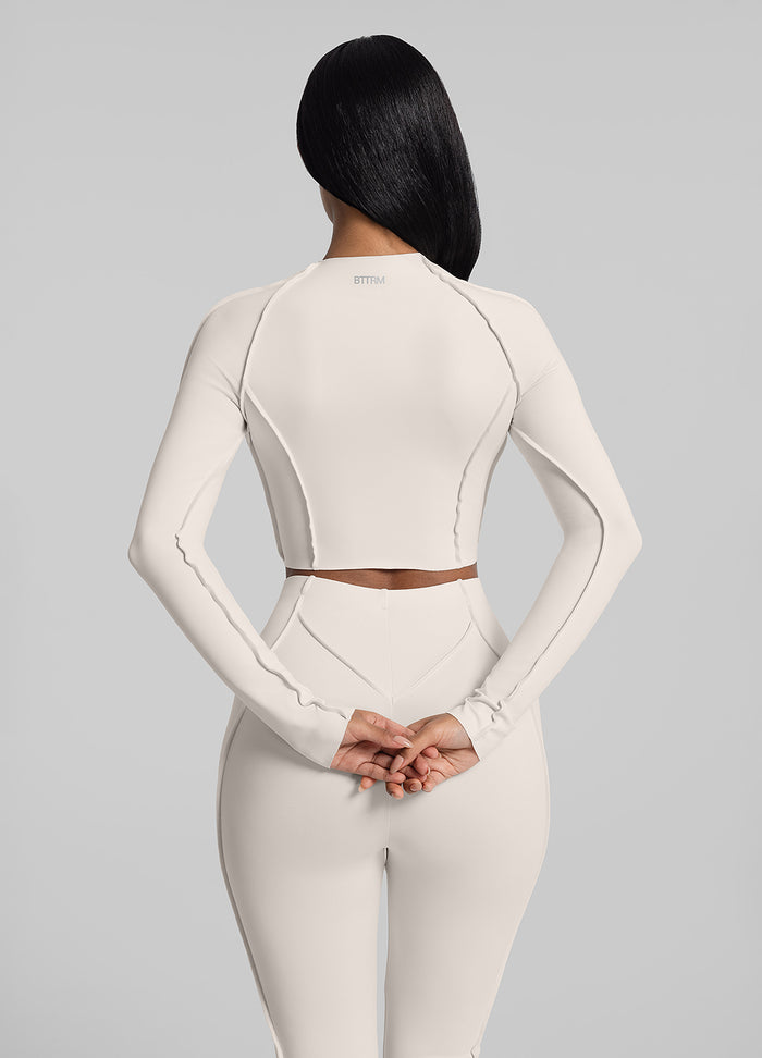 Contour Stitch Long Sleeve Crop