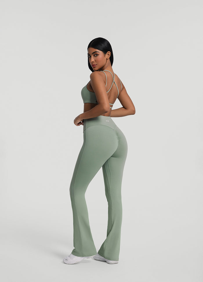 Ruched Flared Leggings
