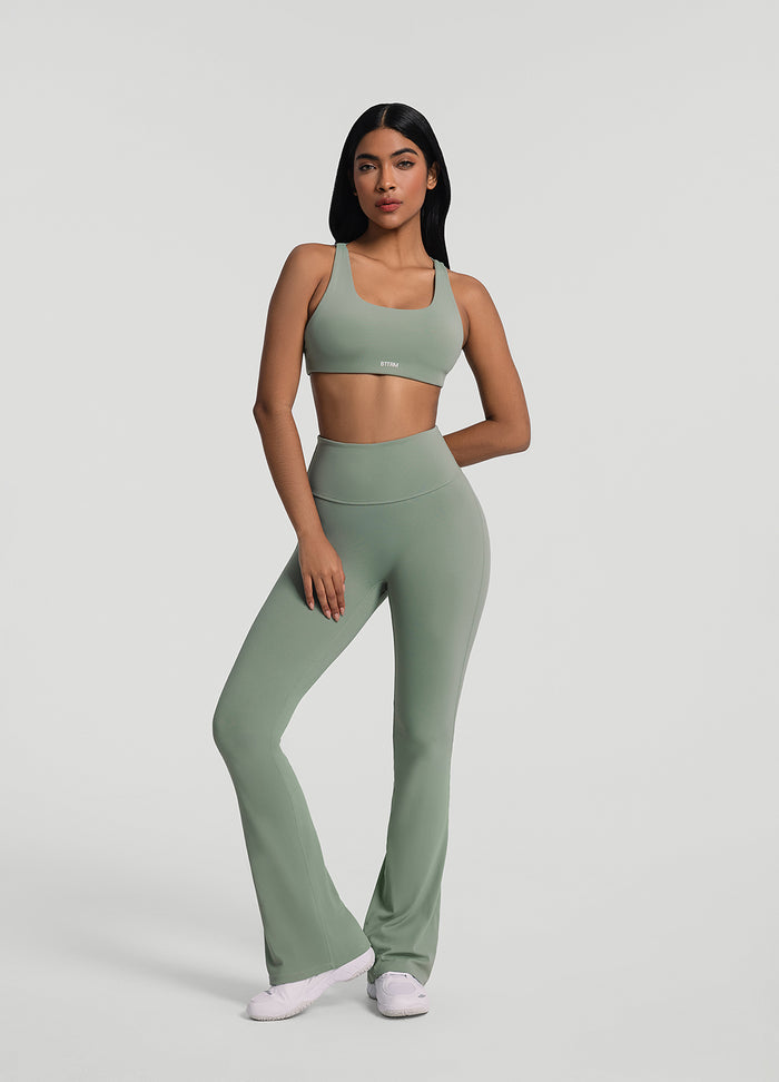Ruched Flared Leggings