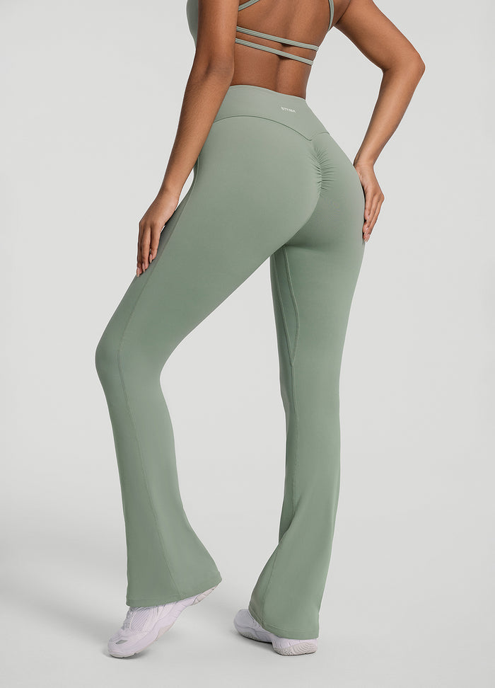 Ruched Flared Leggings