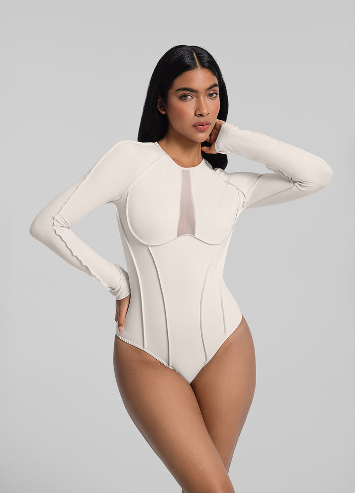 V-Panel Mesh Bodysuit