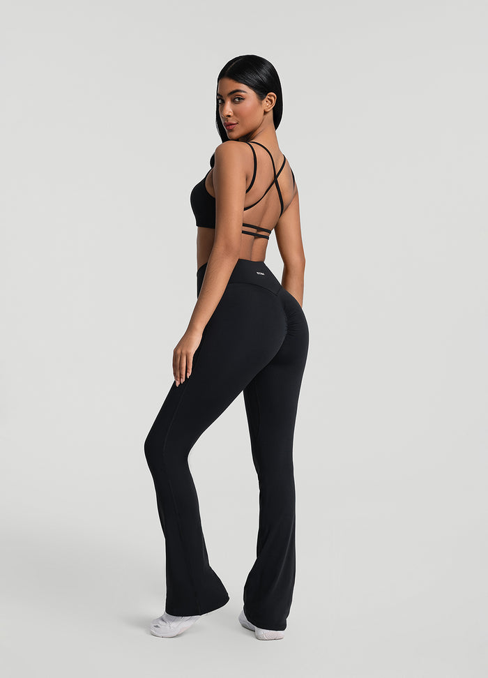 Ruched Flared Leggings