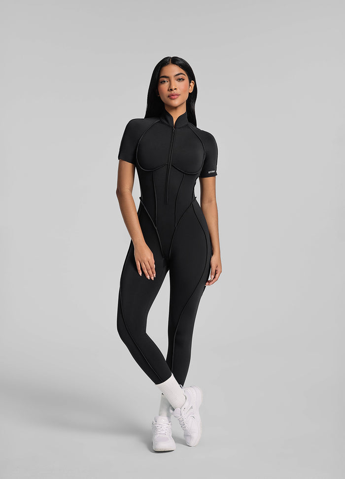 Short Sleeve Full-Length Catsuit