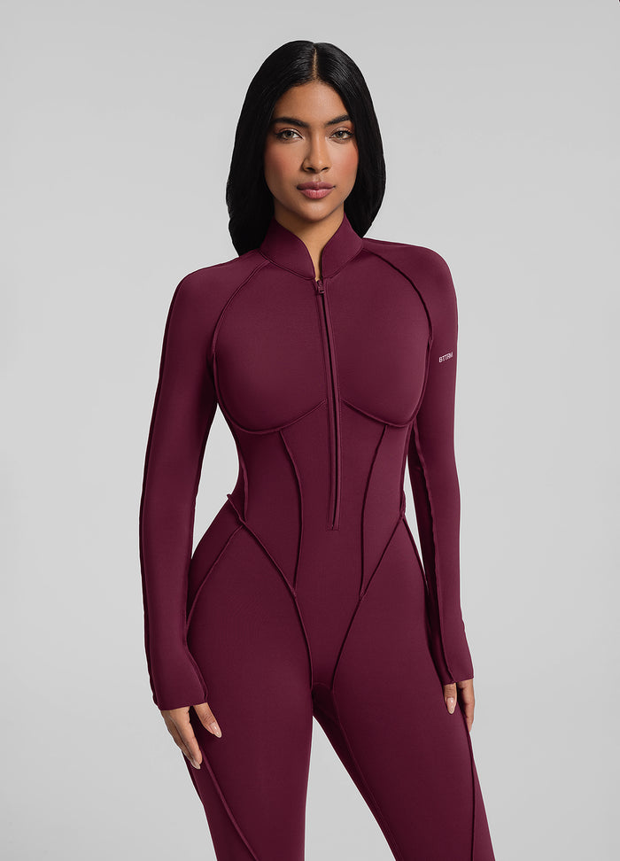 Catsuit עם עיצוב גב סגור