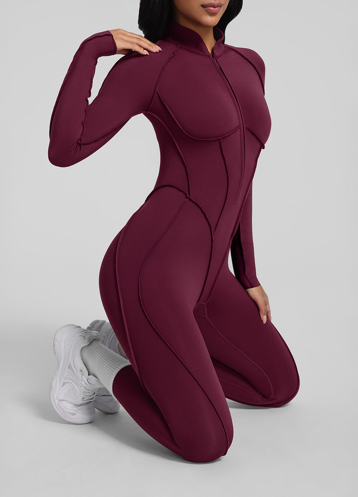 Catsuit עם עיצוב גב סגור