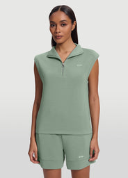 Sleeveless Half-Zip Sweatshirt