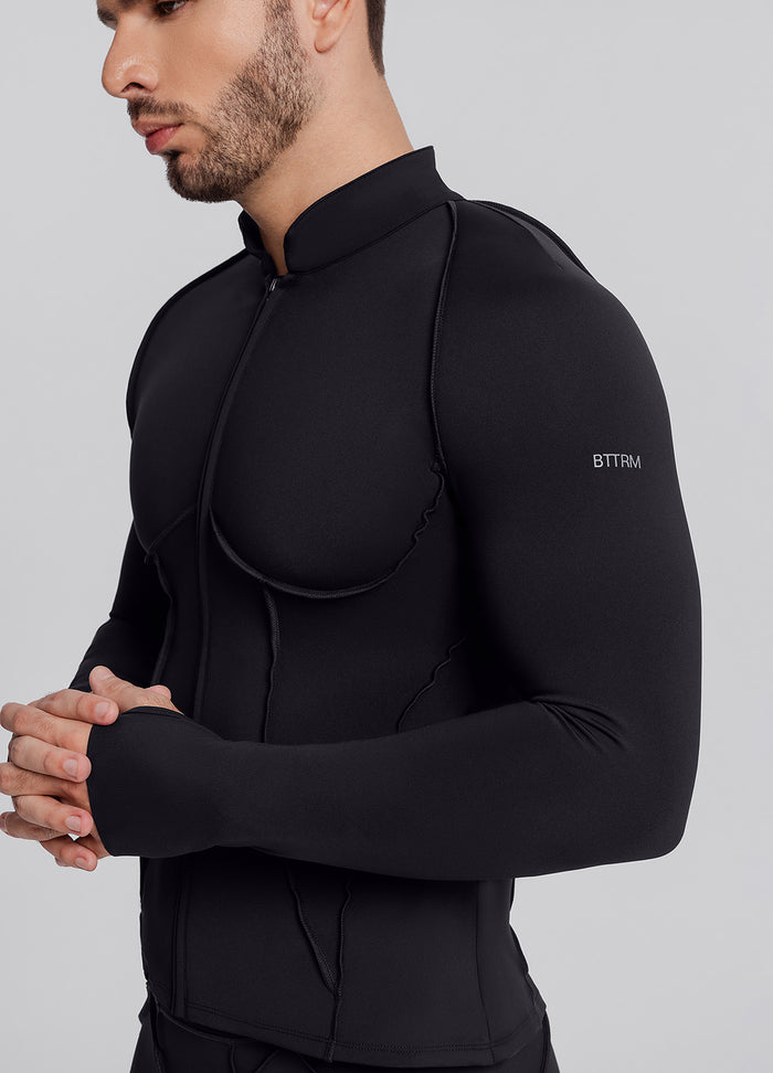 Contour Zip-Up Long Sleeve Top