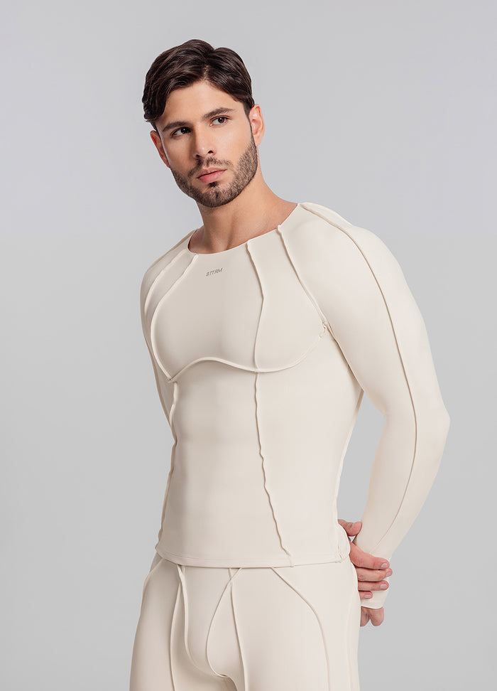 Contour Stitch Long Sleeve Top