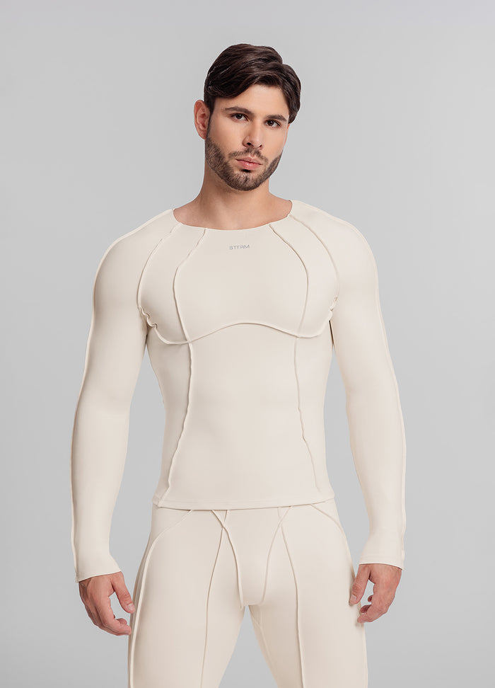 Contour Stitch Long Sleeve Top