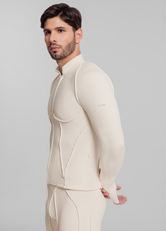 Contour Zip-Up Long Sleeve Top