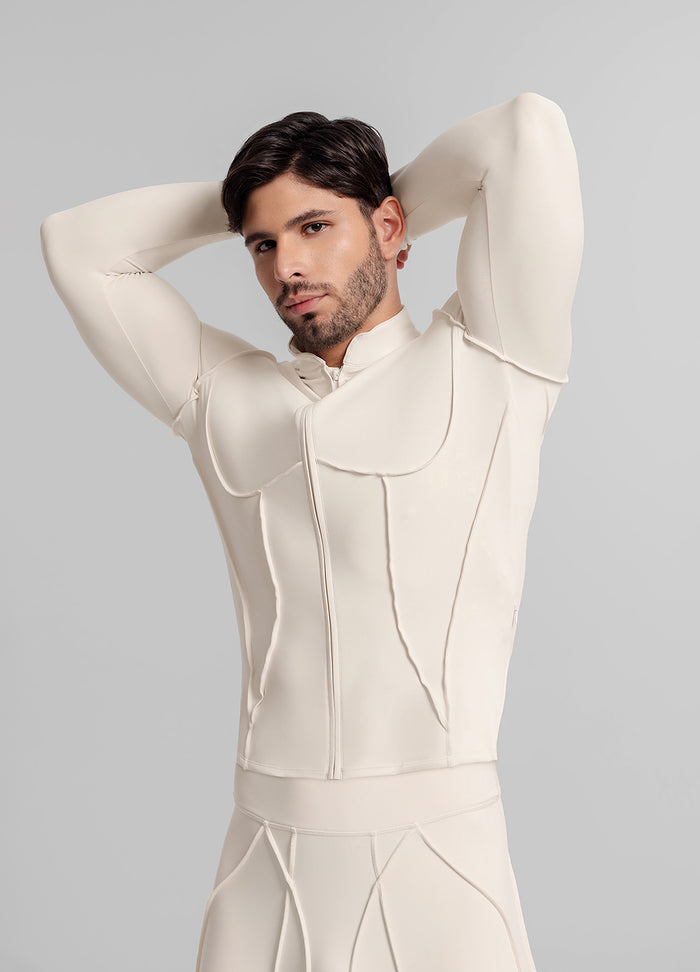 Contour Zip-Up Long Sleeve Top