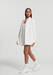 Textured Oversized Button-Up Shirt