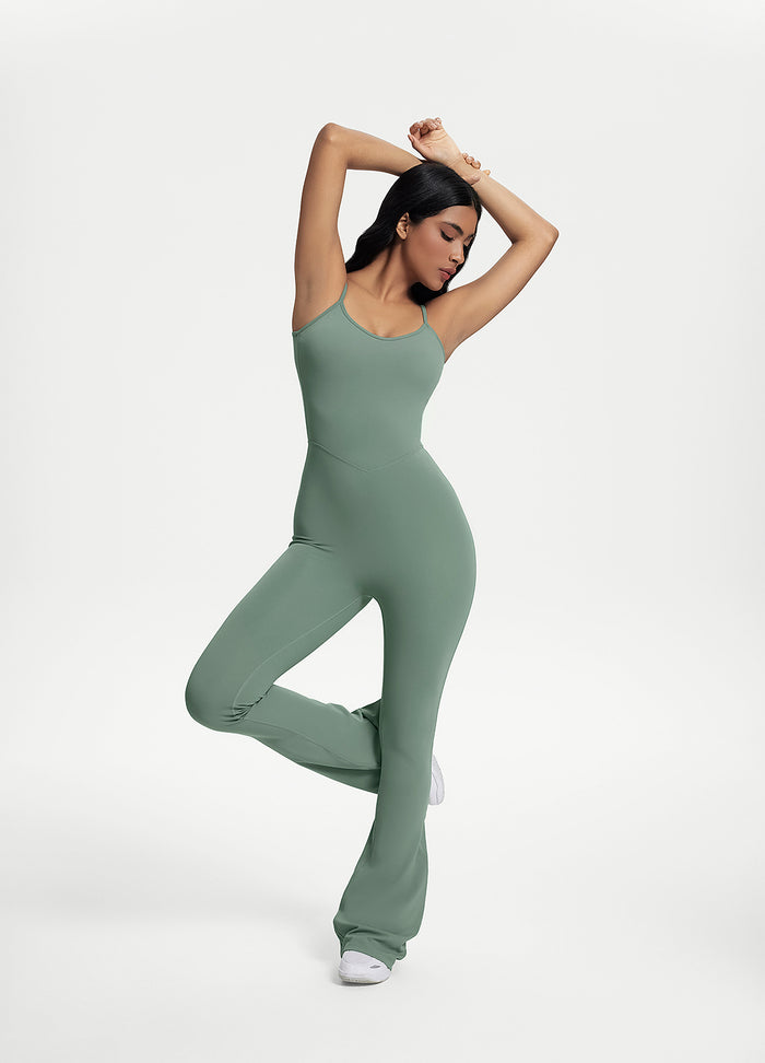Flared Scrunch Jumpsuit