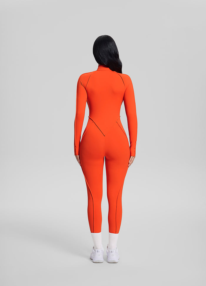 بدلة Catsuit مغلقة الظهر 