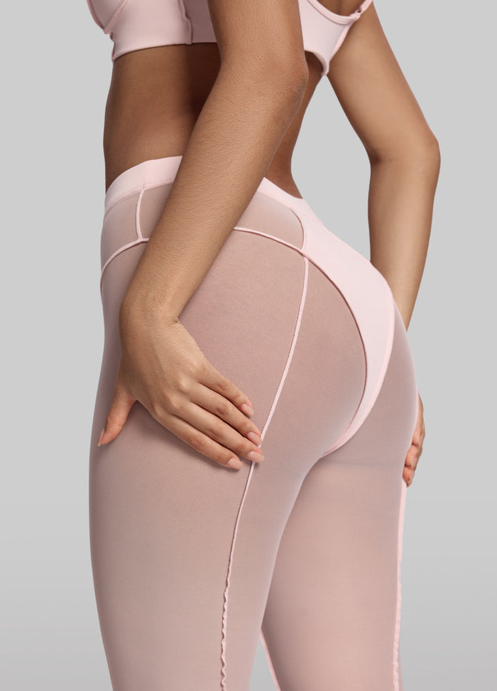 Напівпрозорі легінси з високою посадкою