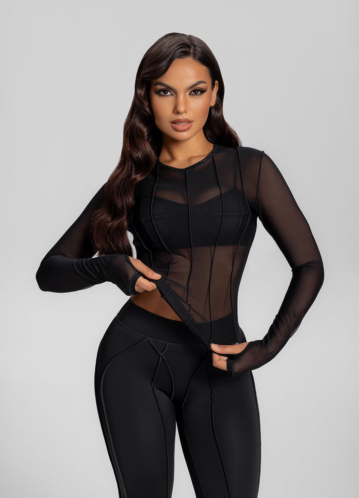 Contoured Long Sleeve Top