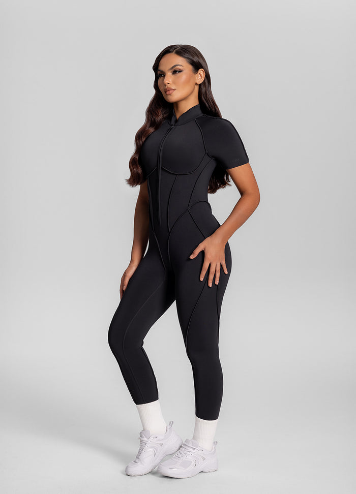 Short Sleeve Closed-Back Catsuit