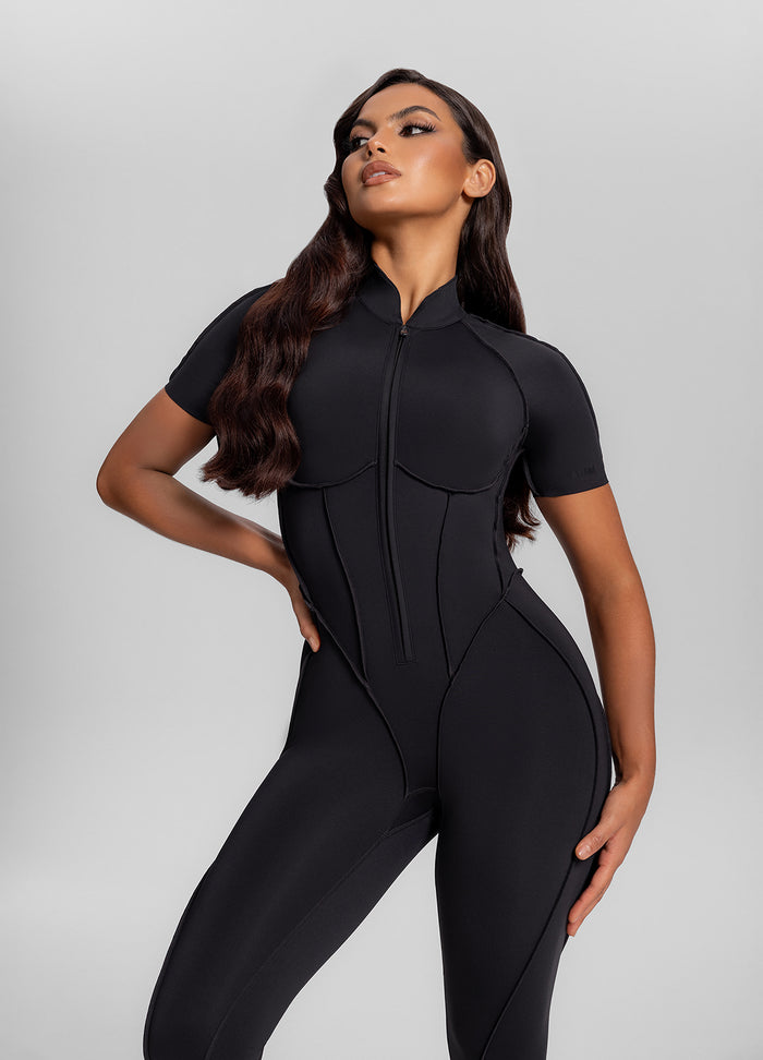 Short Sleeve Closed-Back Catsuit